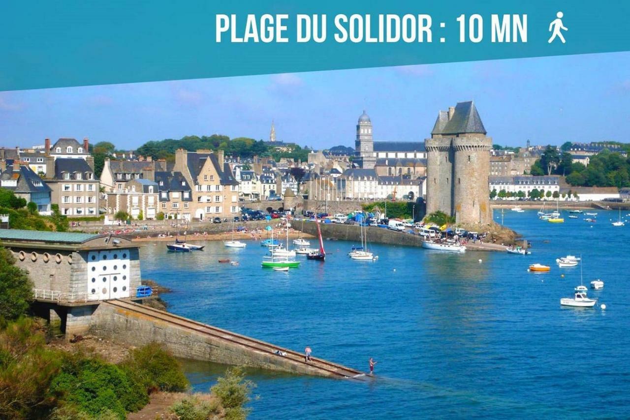 Logement Entier Saint Malo Vue Mer, Proche Ferry, Commerces Et Plage Solidor 50 M Ngoại thất bức ảnh